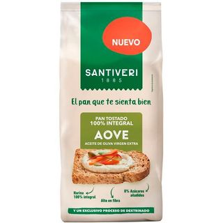 Pan Tostado 100% Integral Aove Santiveri, 200 Gr. (26051763)