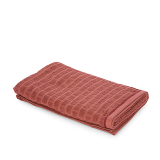 Asciugamano viso cotone Pop Corn Brick - malva scuro