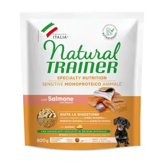 Natural trainer sensitive no gluten mini adult con salmone 800g