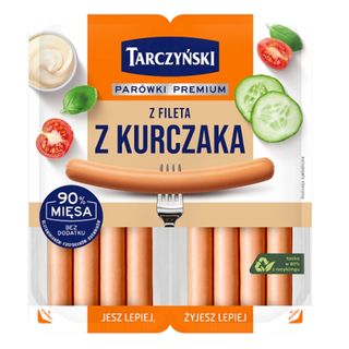 Tarczyński Parówki premium z fileta z kurczaka 180 g (2 x 90 g)