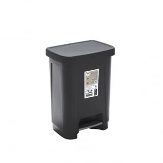 Cubo De Basura Con Pedal 25L Carrefour - Negro