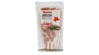 Auchan - Boczek wędzony parzony - 95 g