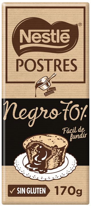 Nestlé chocolate negro 70% cacao para postres 170 g
