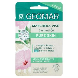 Geomar Maschera Viso 5 minuti Pure Skin 2 x 7,5 mL