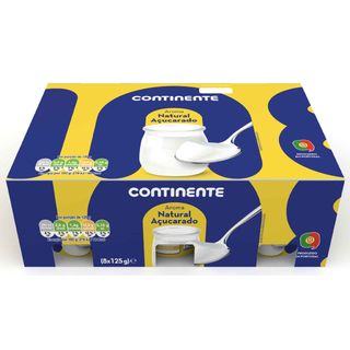 Iogurte Natural Açucarado Continente (emb. 100 gr (8 un))