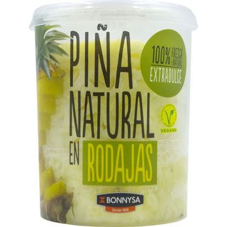Piña Natural En Rodajas, Tarrina 500 G