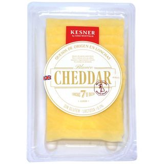 Cheddar Blanco Lonchas Kesner 120 Gr