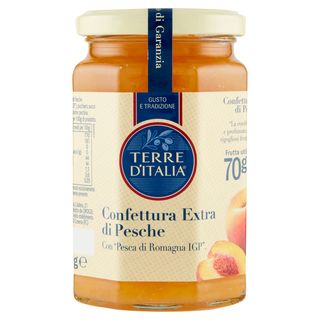 Terre d'Italia Confettura Extra di Pesche con "Pesca di Romagna IGP" 340 g
