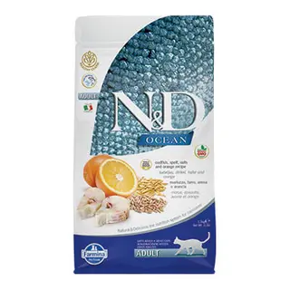 N&d ocean gatto adult merluzzo arancia 300g