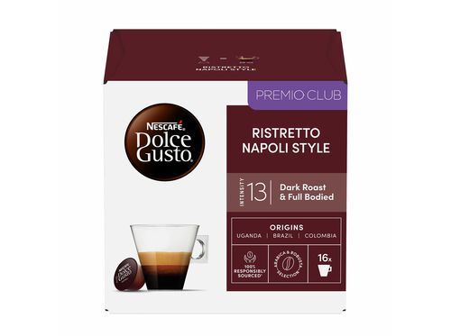 CÁPSULAS DOLCE GUSTO CAFÉ RISTRETTO NAPOLI 16UN