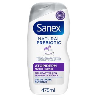 Natural Prebiotic Atopiderm Nutri Repair Gel de ducha o baño nutritivo - Sanex - 475 ml 8718951594548