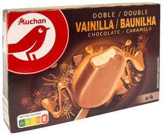 Bombon Helado Vainilla Salsa de Caramelo Recubierto Chocolate 4X100 Ml