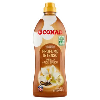 CONAD Ammorbidente Concentrato Profumo Intenso Vaniglia e Fiori Bianchi 1250 ml - 8003170094390