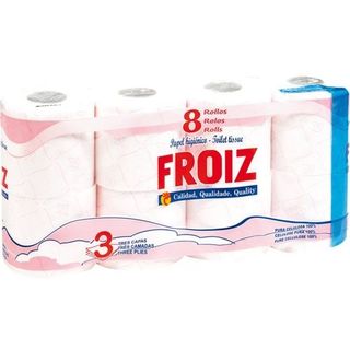 Papel Higiénico Froiz Triple Capa 8 Rollos Decorado 21 M