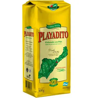 Yerba Mate Playadito Elaborada Con Palo 500 G