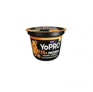 Postre Lácteo Pudding Sabor A Caramelo Danone Yopro Sin Gluten 150 G.