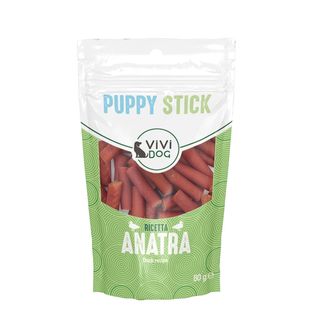 Vivi puppy snack mini stick 80g anatra