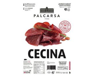Cecina de Vacuno Ligeramente Ahumada en Finas Lonchas Palcarsa 100 G.