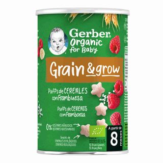 Snack para Bebé Cereais com Framboesa +8M Gerber (emb. 35 gr)