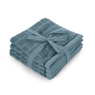 Set 4 Lavette Pop Corn cotone Brick - azzurro