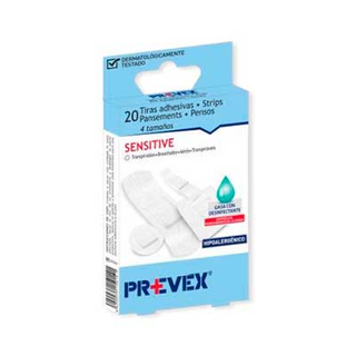 Tiras Adhesivas P.Delicadas Con Gasa Desinfectante 20 U Surtido Prevex (8420075150141)