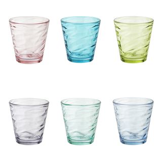 Set 6 bicchieri acqua colorati Pasabahce - Origami