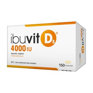 Ibuvit D3, 4000 IU, kapsułki miękkie, 150 szt.