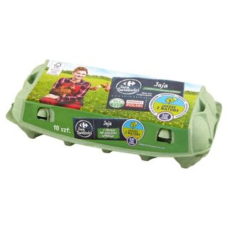  Carrefour Targ Świeżości Jaja z chowu na wolnym wybiegu 10 sztuk