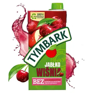 Tymbark Napój wiśniowo- jabłkowy 1 L