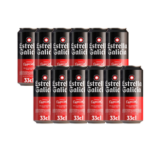 Pack 12x Estrella Galicia Cerveza Lata 330ml