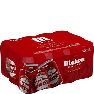 MAHOU 5 ESTRELLAS Cerveza Pack Lata 12X33 Cl