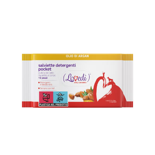 Lovedã¬ salviette detergenti pocket 12pz olio di argan