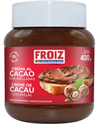 Creme Froiz 13% avelãs e cacau 400 g