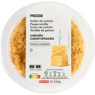 Tortilla De Patatas Con Cebolla Caramelizada Eroski, 1 Ud, 250 G (26192864)