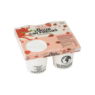 Veritas Yogur Con Fresas ECO 4x125g