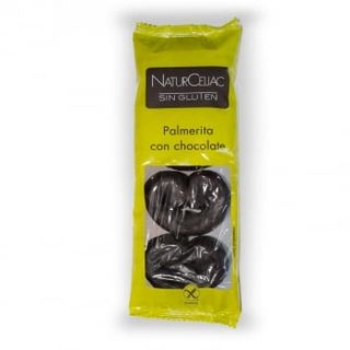 Palmeritas De Chocolate Belga Naturceliac Sin Gluten Pack De 4 Unidades De 40 G.