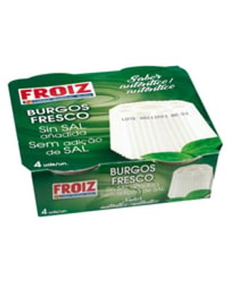 Queijo fresco Froiz baixo em sal 4x62,5 g