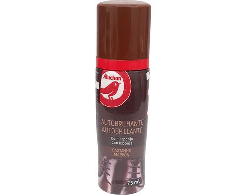 AUTOBRILHANTE CALÇADO AUCHAN C/ESPONJA CASTANHO 75ML