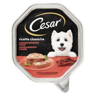 Cesar Ricette Classiche Cibo Umido Cane In Vaschetta Con Manzo Succulento E Pollo 150 G - 593097