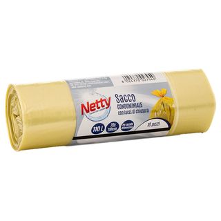 Netty - Sacco condominio giallo 70x110, 110 lt, 10 pezzi