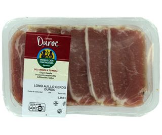Bandeja con Filetes de Lomo Al Ajillo de Cerdo Raza Duroc 50 G.