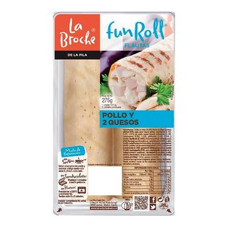 Flauta De Pollo Y 2 Quesos La Broche 275 Gr
