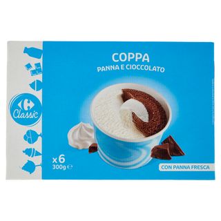 Carrefour Classic Coppa Panna E Cioccolato 6 X 50 G