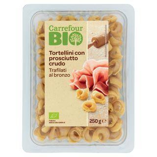 Carrefour Bio Tortellini con prosciutto crudo 250 g