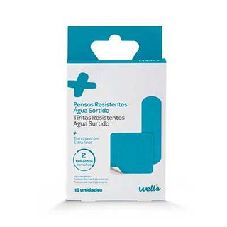 Tiras Adhesivas Resistentes Agua Surtidos 15 Unidades Wells (5600954002485)