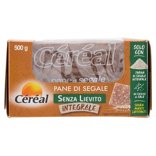 Céréal Senza Lievito Pane di Segale Integrale, solo con Farina di Segale integrale - 500 g