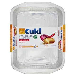 Cuki Cuoce Vaschette Alluminio Con Manici 8Porzioni - 2 Pz (Rs98) - 980163