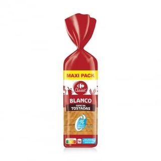 Pan De Molde Para Tostadas Carrefour Classic Sin Azúcares Añadidos 820 G.