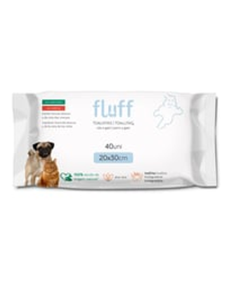 Toalhitas Fluff cão e gato 40 unidades
