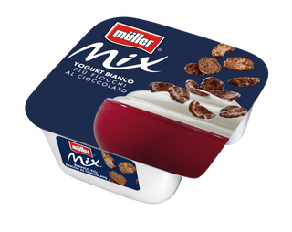 Müller Mix Yogurt Bianco Più Fiocchi al Cioccolato 150g